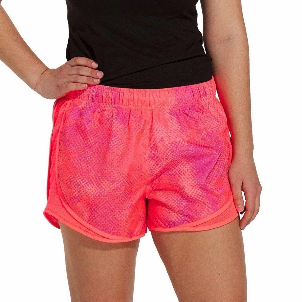 Nike Tempo DrI-Fit Women's Neon Pink Patterned Athletic Shorts NWT